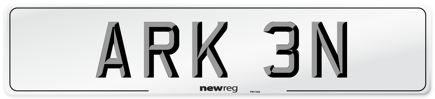 ARK 3N Number Plate from New Reg